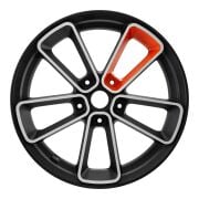 Vespa GTS-GTV Jant Siyah-Turuncu 13 Inç / SIP SERIES PORDOI