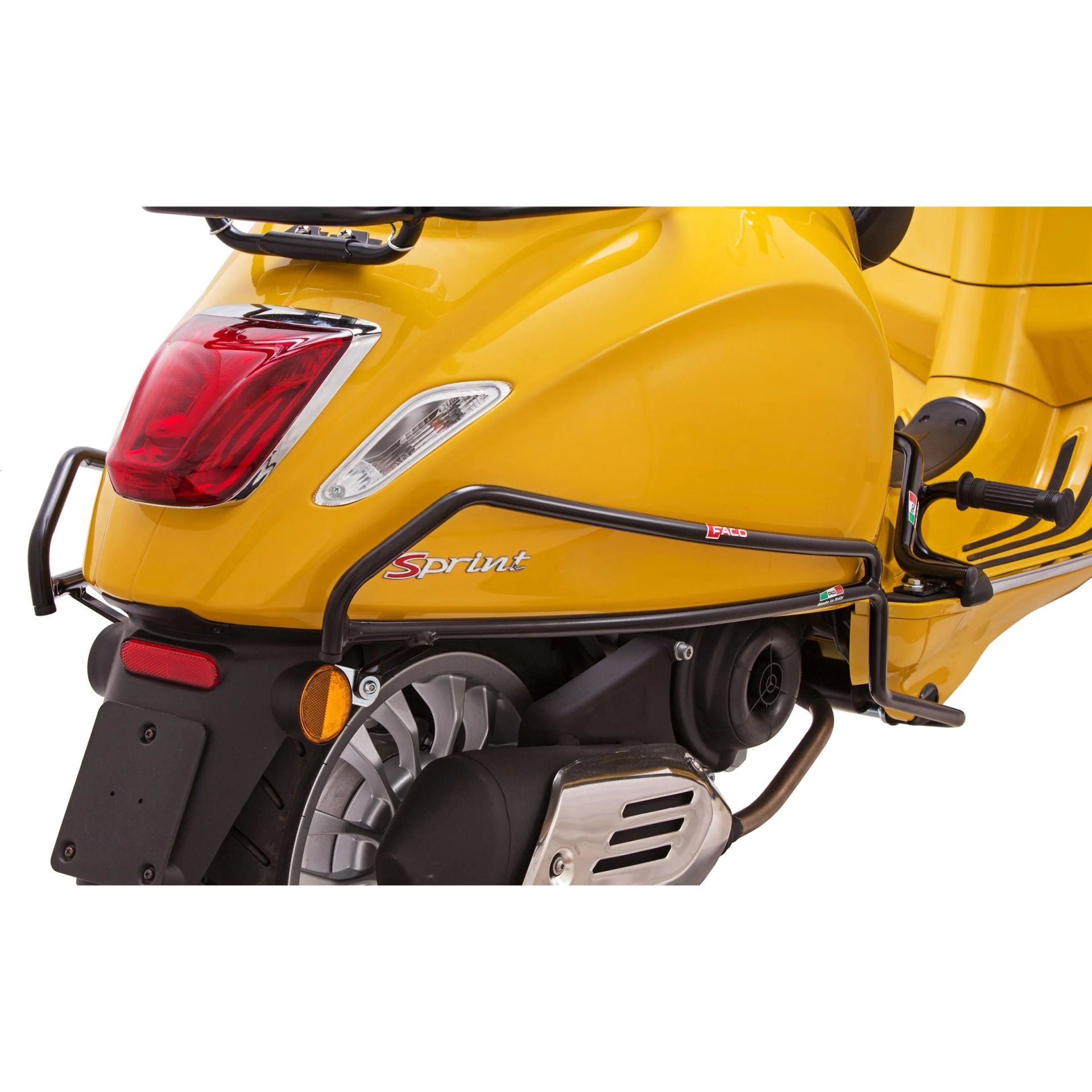 Vespa Primavera/Sprint Arka Yan Koruma Demiri *Parlak Siyah* (2014- ) / FACO