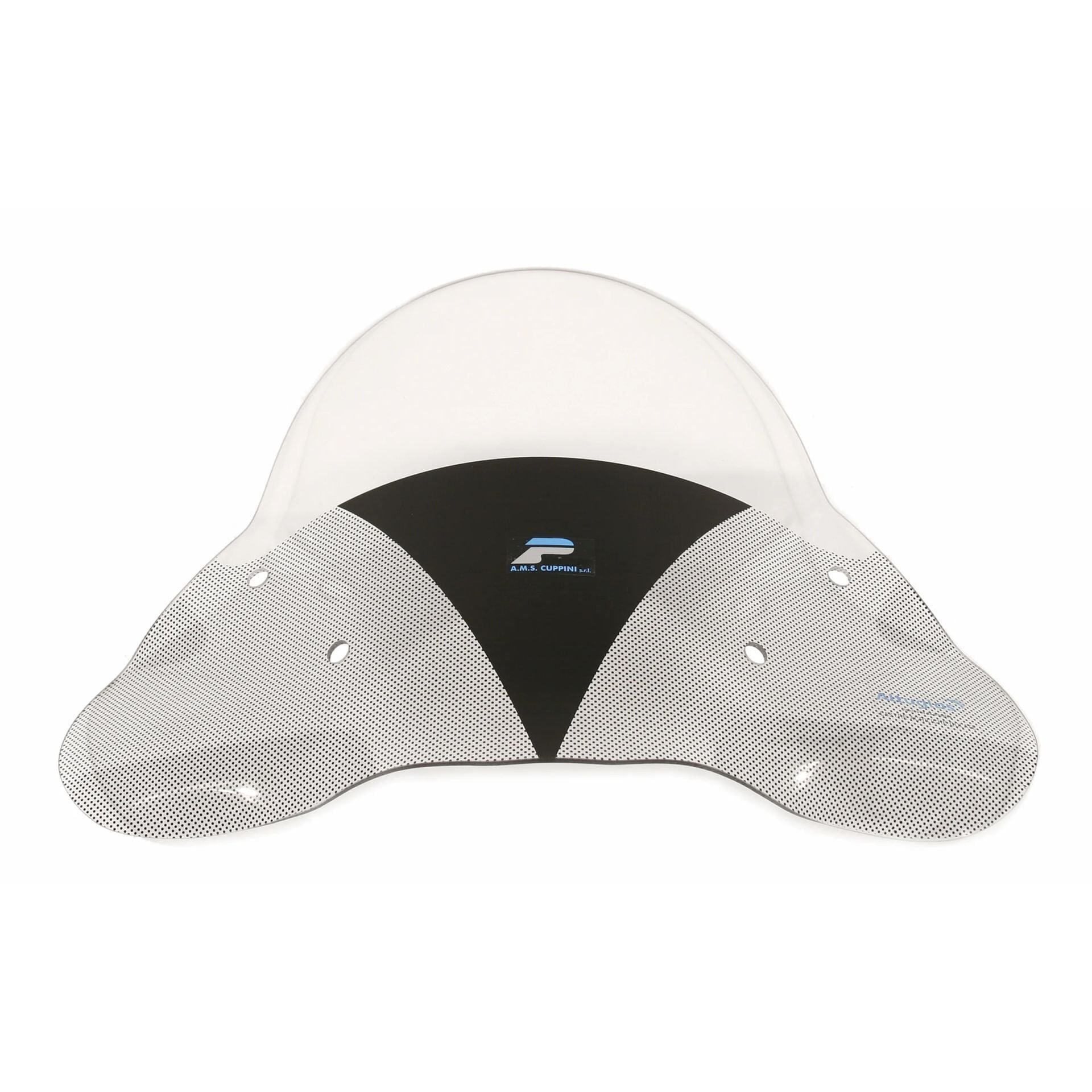 Vespa GTV Ön Cam Orta Boy *Şeffaf - Siyah Desenli* (2006-2022) / CUPPINI