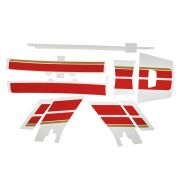 Vespa GTS Racing Sixties Sticker Set *Kırmızı* Ön-Arka / PIAGGIO