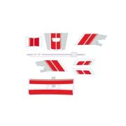 Vespa GTS Racing Sixties Sticker Set *Kırmızı* Ön-Arka / PIAGGIO