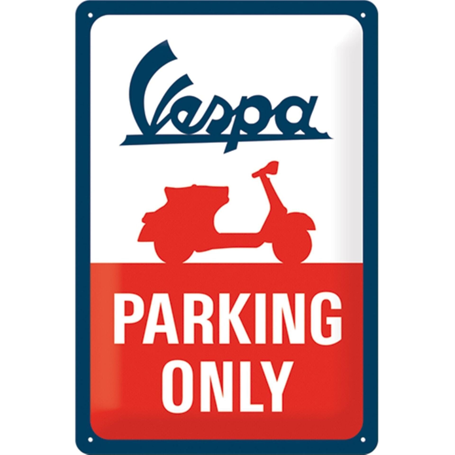 Metal Duvar Panosu Vespa *Vespa Parking Only* 30x20cm / Nostalgic Art