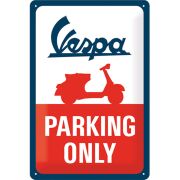 Metal Duvar Panosu Vespa *Vespa Parking Only* 30x20cm / Nostalgic Art