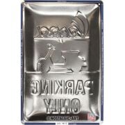 Metal Duvar Panosu Vespa *Vespa Parking Only* 30x20cm / Nostalgic Art
