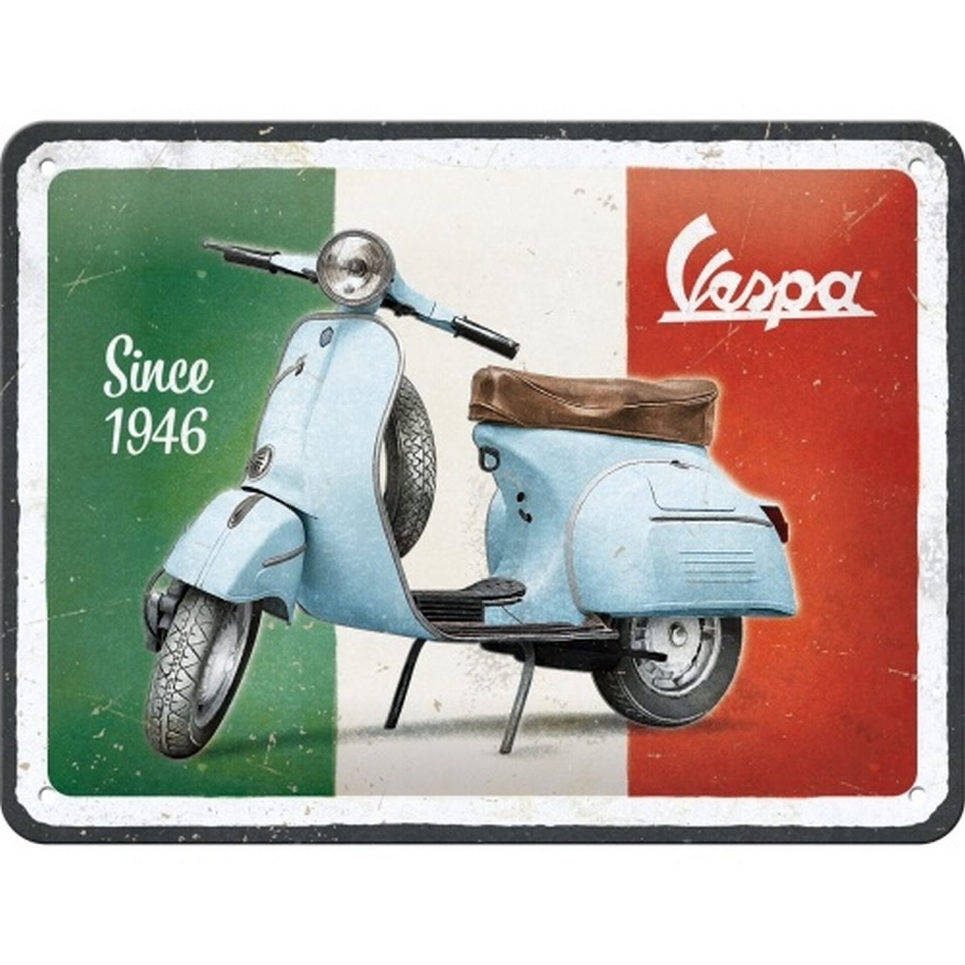 Metal Duvar Panosu Vespa *Vespa Since 1946* 20X15cm/ Nostalgic Art