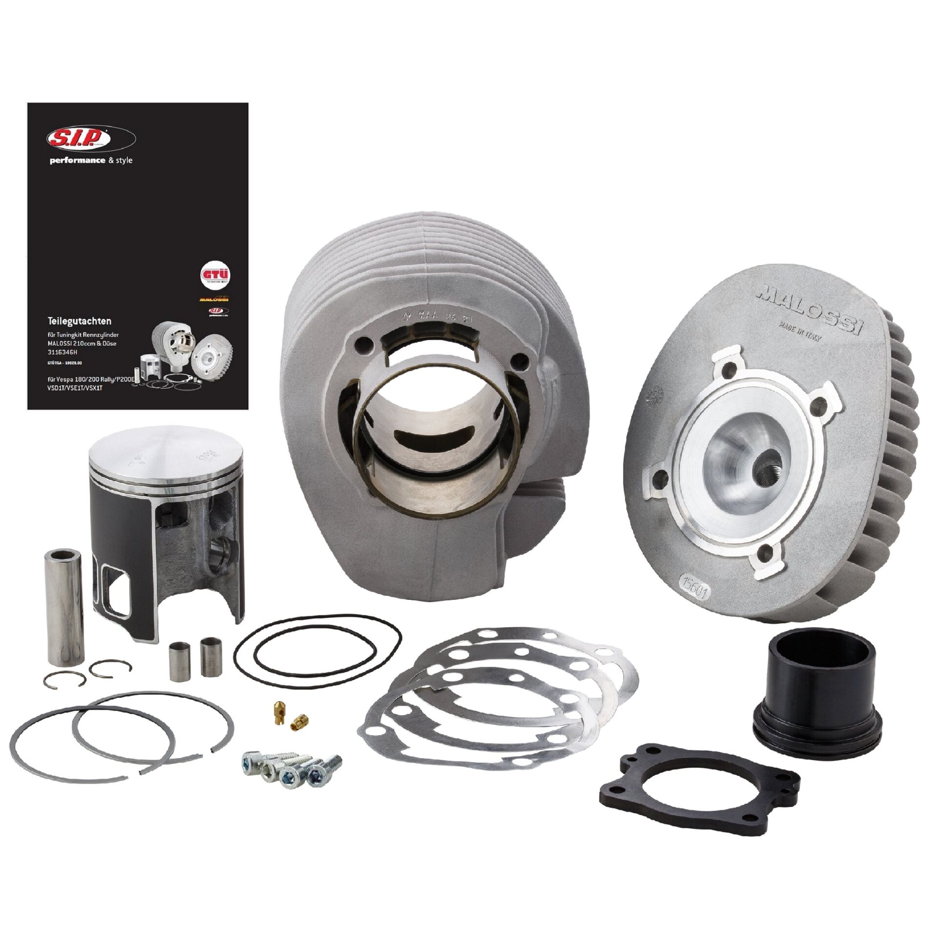 Vespa PX Performans Silindir Seti 210cc ( -1998) (3116346) / MALOSSI