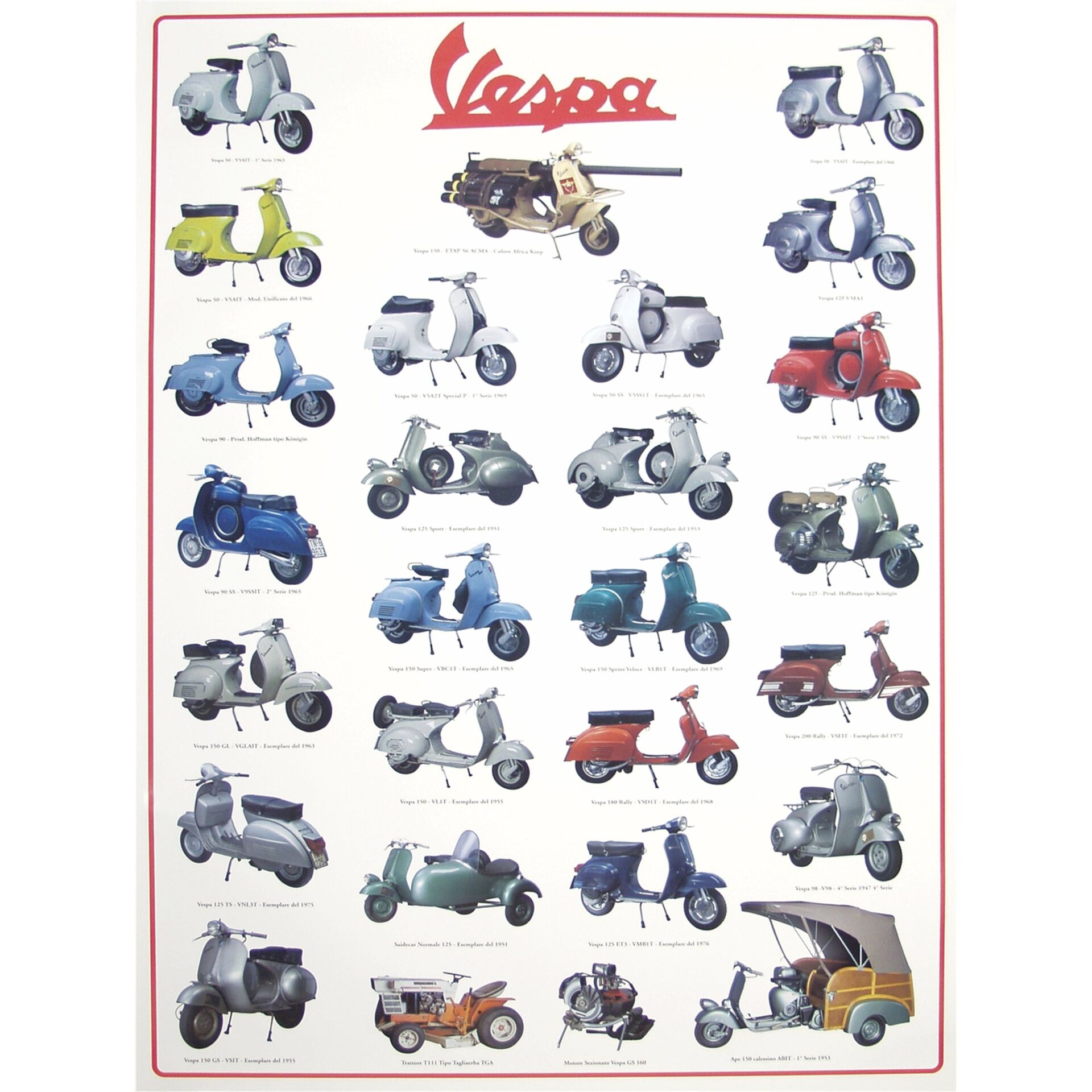 Vespa Motifli Poster Model II *92cm-68cm* / MEC EUR
