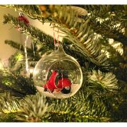 Yılbaşı Ağacı Süslemesi Cam Küre Kırmızı Scooter Motifli / VONDELS
