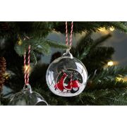 Yılbaşı Ağacı Süslemesi Cam Küre Kırmızı Scooter Motifli / VONDELS