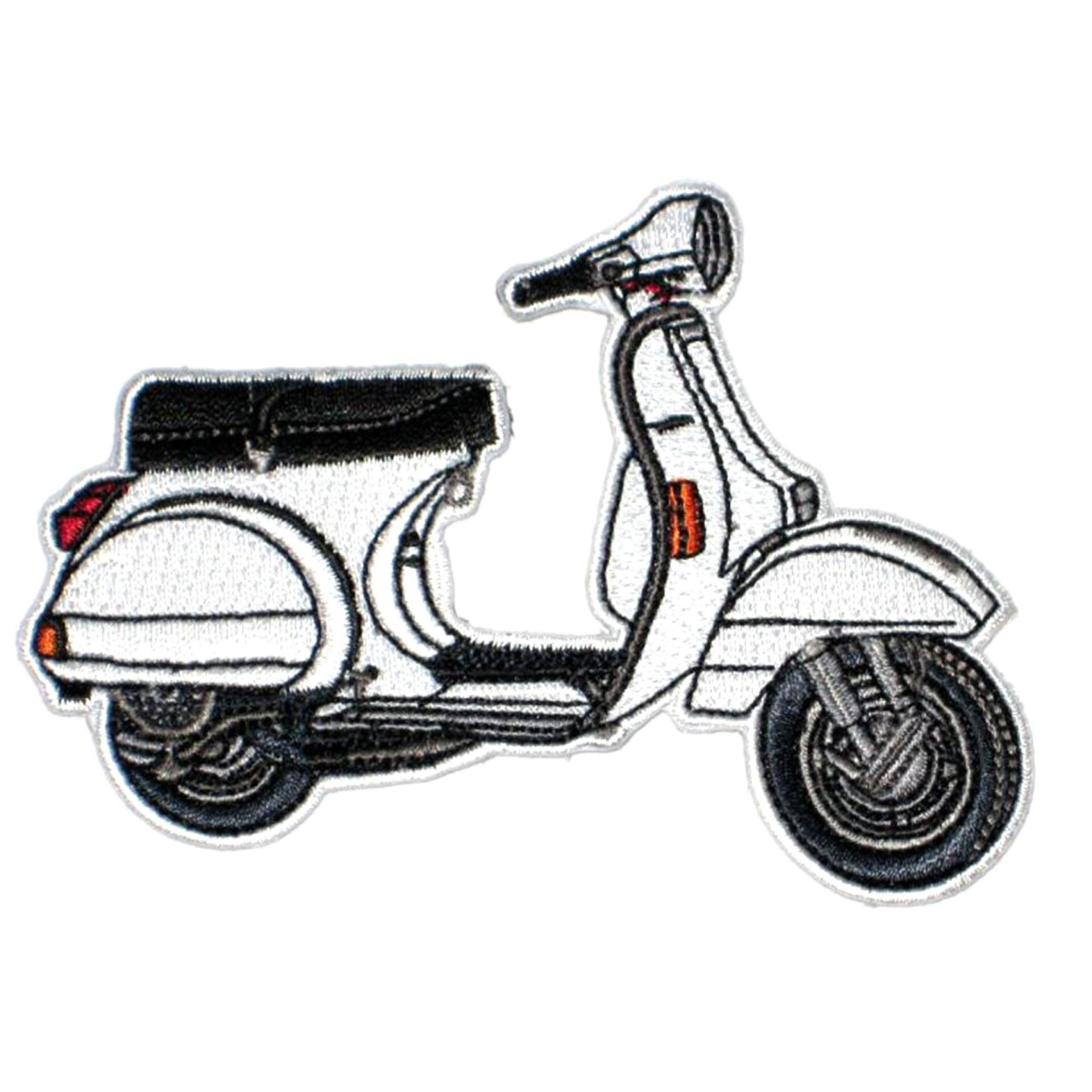 Kumaş Patch Vespa Desenli *Beyaz* / VESPISSIMO