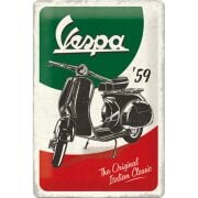 Metal Duvar Panosu Vespa *Italyan Klasik* 30x20cm / Nostalgic Art