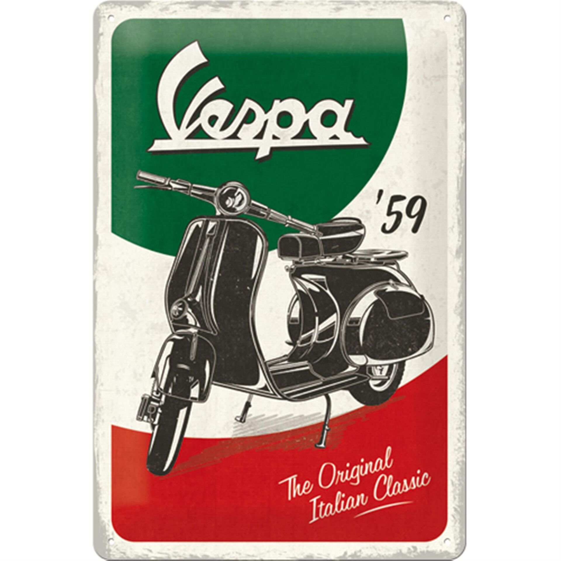 Metal Duvar Panosu Vespa *Italyan Klasik* 30x20cm / Nostalgic Art