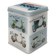 Metal Saklam Kutusu Vespa *Vespa Modelleri* Desenli 7,5x7,5x9,5cm / Nostalgic Art