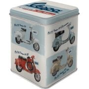 Metal Saklam Kutusu Vespa *Vespa Modelleri* Desenli 7,5x7,5x9,5cm / Nostalgic Art