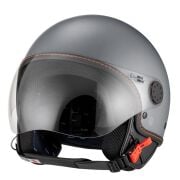 Vespa Kask Langhe Visor Demi-Jet *Gri-Turuncu*