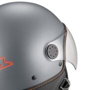 Vespa Kask Langhe Visor Demi-Jet *Gri-Turuncu*