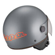 Vespa Kask Langhe Visor Demi-Jet *Gri-Turuncu*