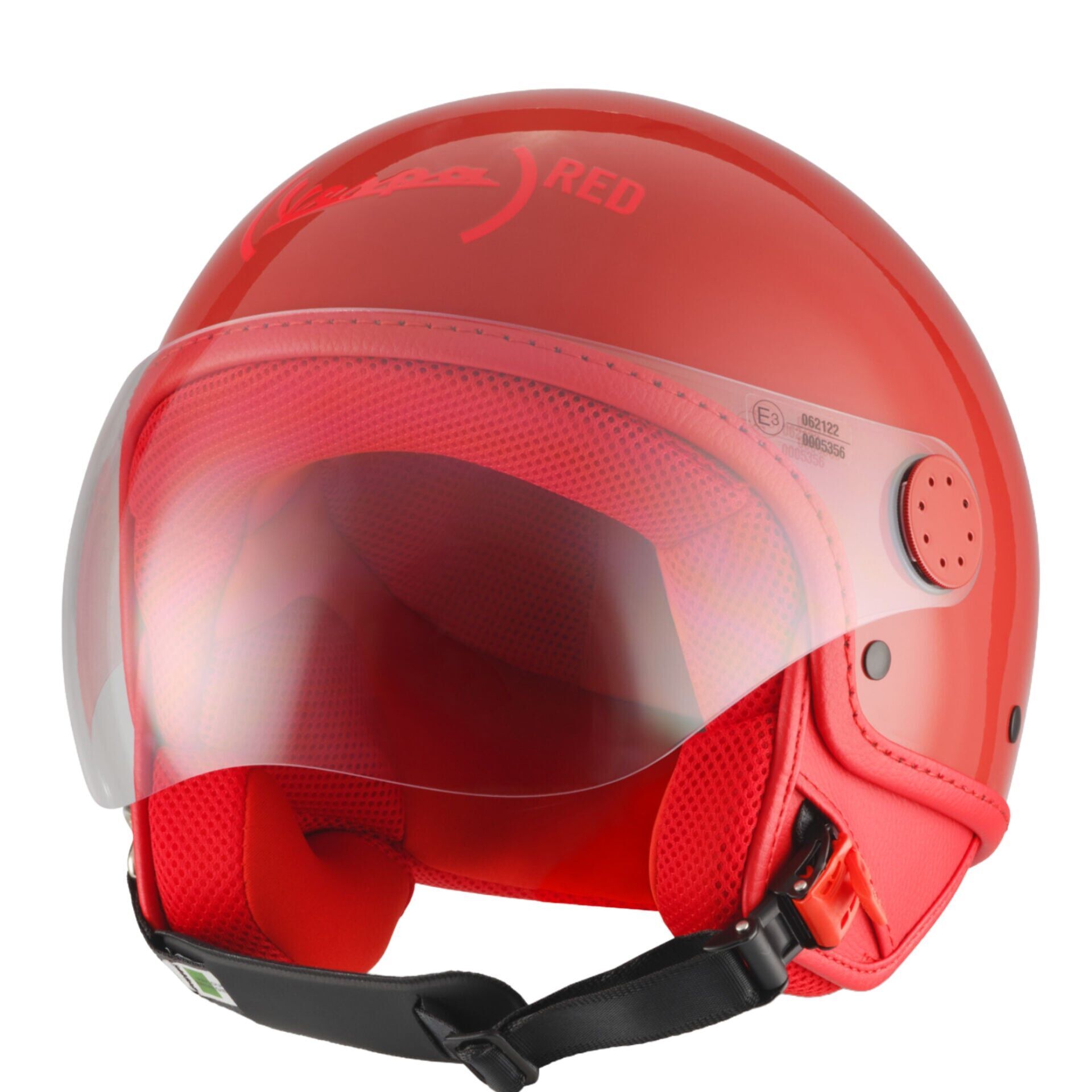 Vespa RED Kask Visor Demi-Jet 4.0