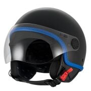 Vespa Kask Visor Demi-Jet 4.0 Mat *Siyah-Mavi*