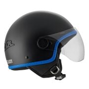 Vespa Kask Visor Demi-Jet 4.0 Mat *Siyah-Mavi*