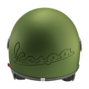 Vespa Kask Langhe Visor Demi-Jet *Koyu Yeşil*