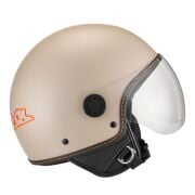 Vespa Kask Langhe Visor Demi-Jet *Bej-Turuncu*