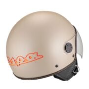 Vespa Kask Langhe Visor Demi-Jet *Bej-Turuncu*