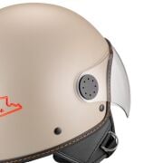 Vespa Kask Langhe Visor Demi-Jet *Bej-Turuncu*