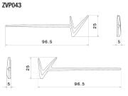 Vespa GTS-GTV Amblem Yan Panel *Siyah* / RIZOMA