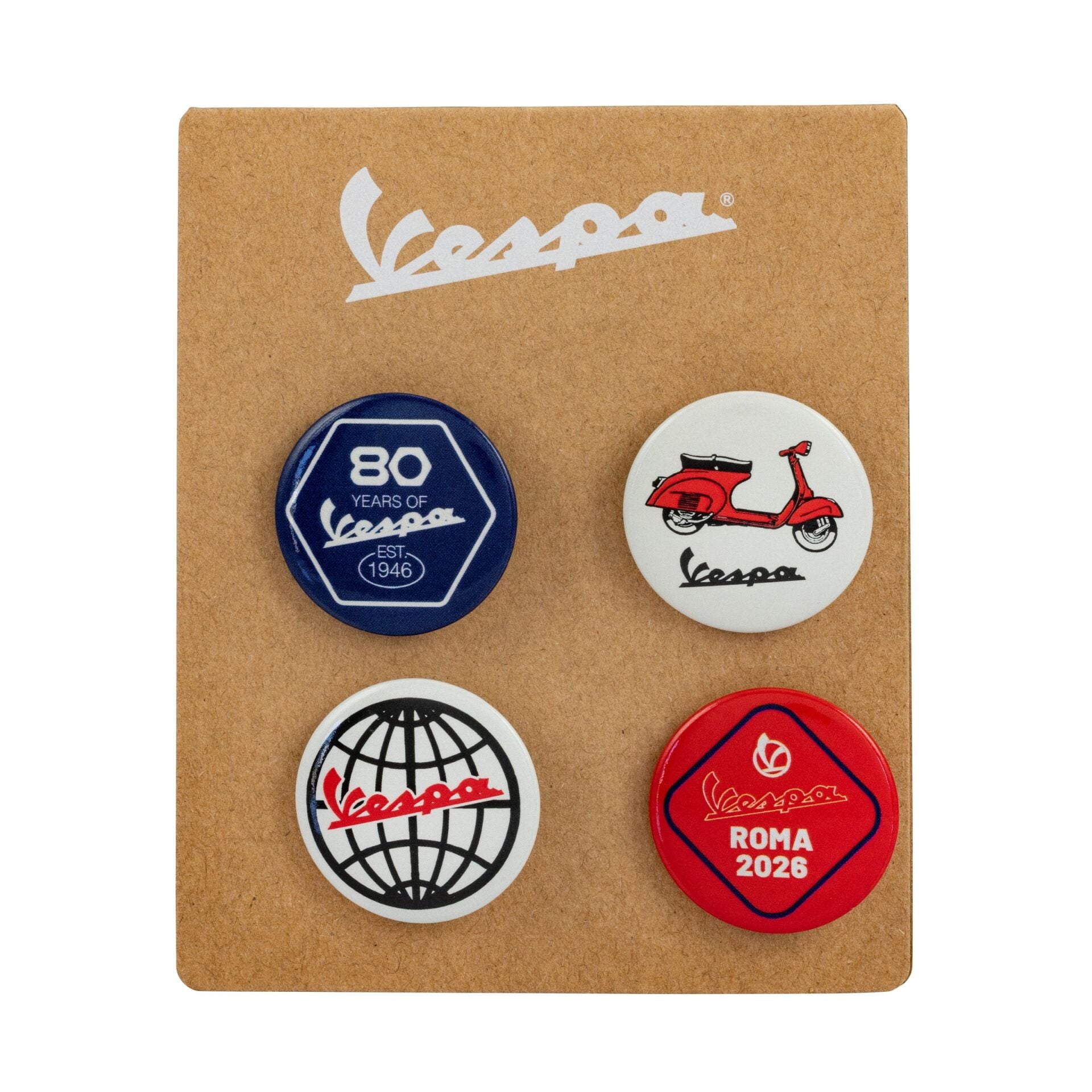 Vespa 80. Yıl Rozet - Pin Seti *3cm* / PIAGGIO