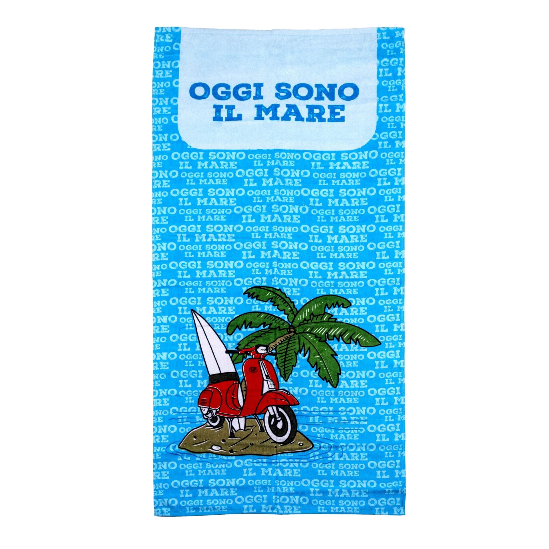 Vespa Desenli Plaj Havlusu (75x150 cm) / SIP