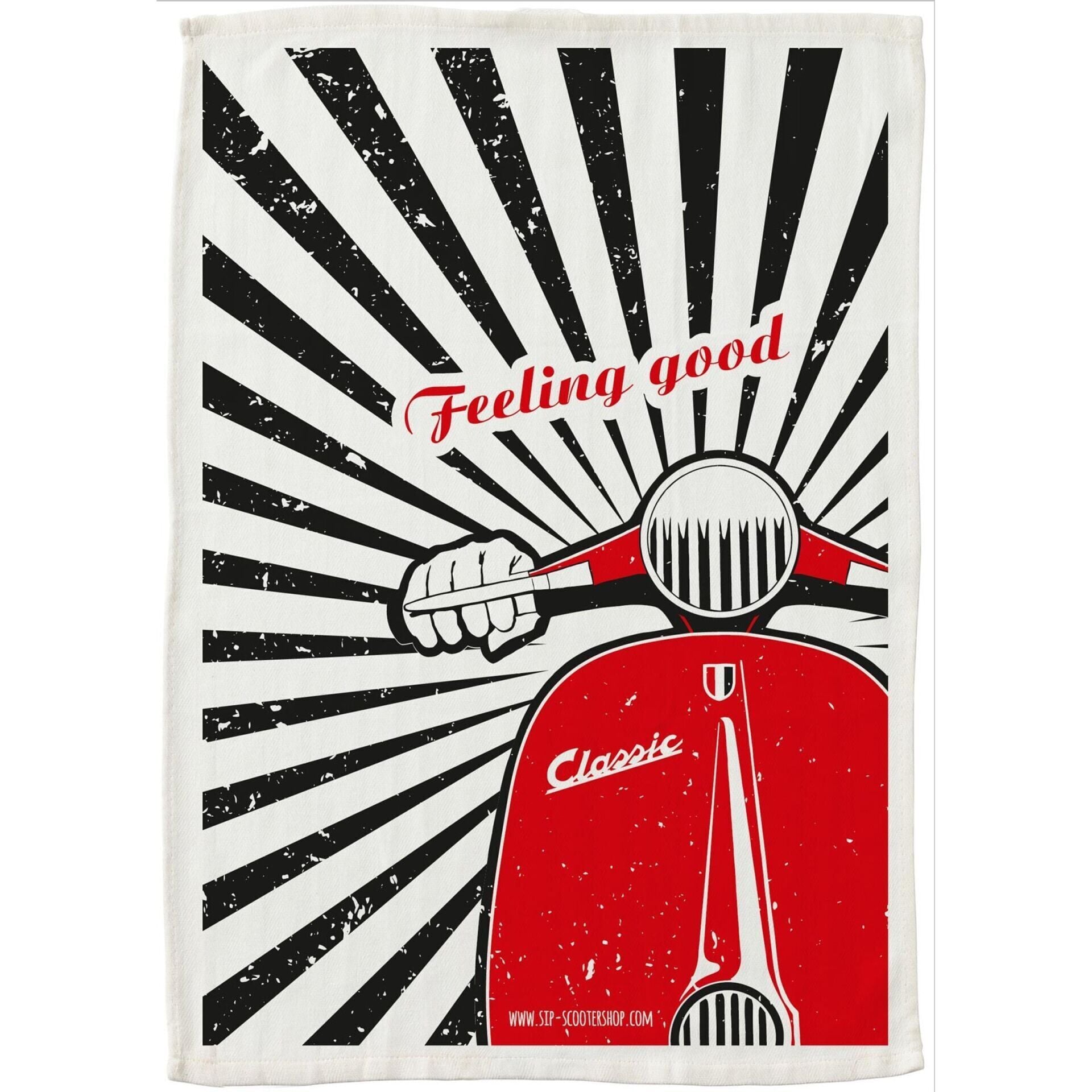 Vespa Desenli Mutfak Havlusu - Feeling Good / SIP