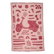 Vespa Desenli Mutfak Havlusu - Pasta Veloce *Kırmızı* / SIP