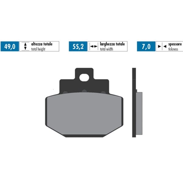 Vespa Fren Balatası Arka S52 GT-GTS  (2003- 2022)/ GTV (2010 - )/ 946 (2013-2017) - (174.0024) / POLINI
