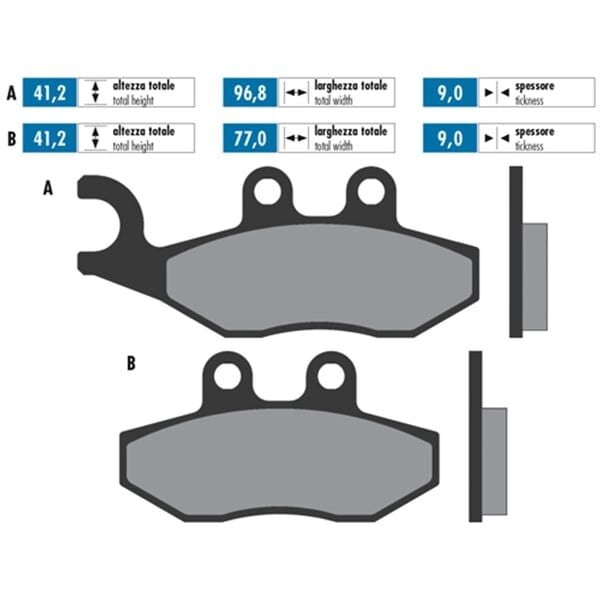Vespa Fren Balatası Ön S51 Primavera 125cc-150cc (2013- )/ GTV (2010- )/ GTS (2005-2022)/ 946 (2013-2017)-(174.2041) / POLINI