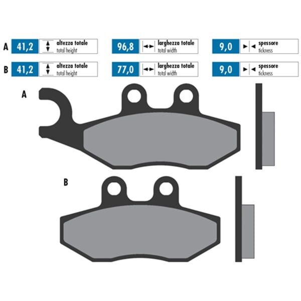 Vespa Fren Balatası Ön S51 Primavera 125cc-150cc (2013- )/ GTV (2010- )/ GTS (2005-2022)/ 946 (2013-2017)-(174.2041) / POLINI