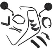 Vespa Gts Detay Renk Dönüşüm Seti (2019-2022) *Parlak Siyah* / SIP