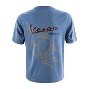 Vespa T-Shirt - Officina 8 *Mavi* / PIAGGIO
