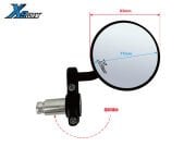 Vespa GTS-GTV-LX-ET4-Primavera-Sprint Gidon Aynası Yuvarlak *Siyah* Takım  / X-STORM