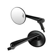 Vespa GTS-GTV-Primavera-Sprint Ayna Kısa Tip Yuvarlak *Siyah* Takım (2023- ) / X-STORM