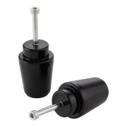 Vespa Gidon Topuzu Takım GTS-GTV *Parlak Siyah* (Gidon ayna montajı için) / ZELIONI